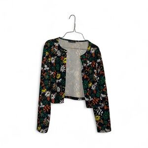Floral Women's Navy Cardigan